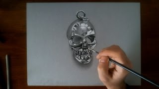 320x180 Crazy Speed Drawing Metal Skull