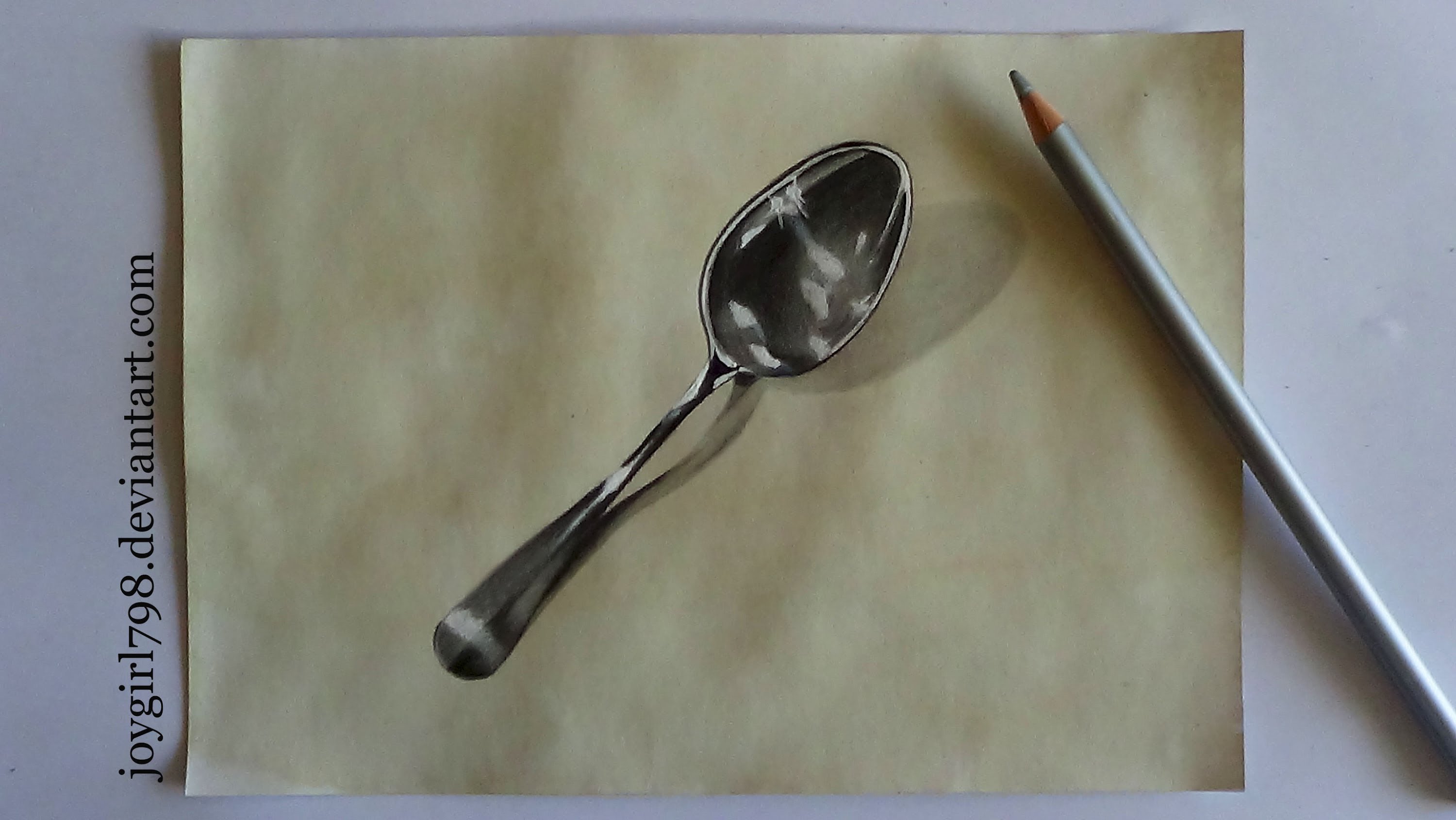 3000x1688 How I Draw A Metal Spoon Speed Drawing [Colouring Pencils]