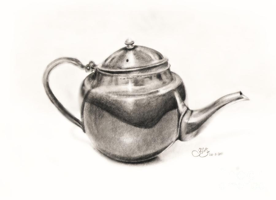 900x651 Metallic Jug Drawing By Muna Abdurrahman
