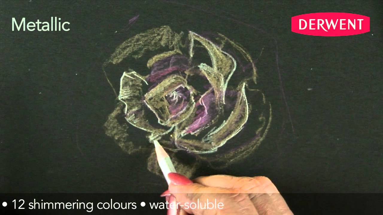 1280x720 Metallic Pencils Speed Drawing