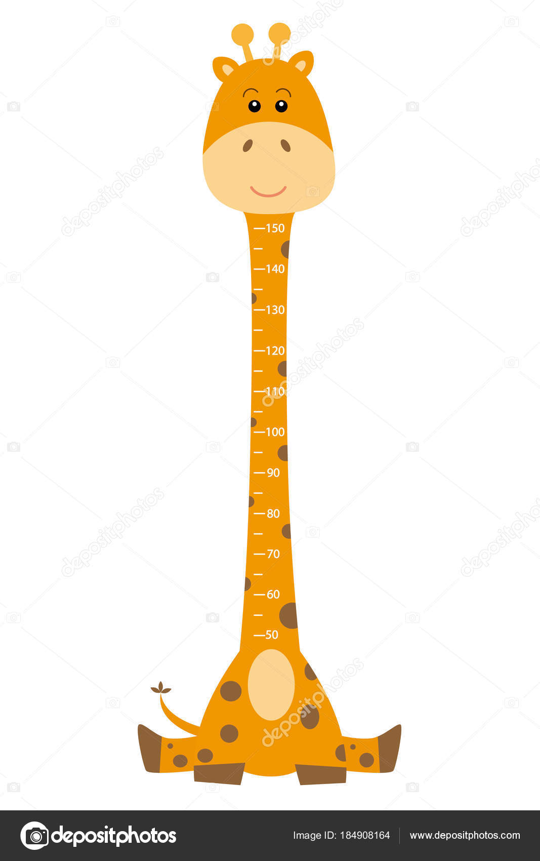 1067x1700 Meter Wall Giraffe Giraffe Isolated Drawing Measures Know Height