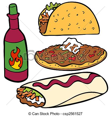 450x470 Mexican Food Items. Mexican Food Item Isolated On A White