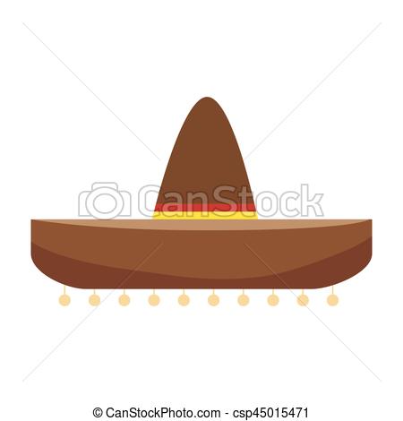 450x470 Colorful Traditional Mexican Hat Design Vector Illustration
