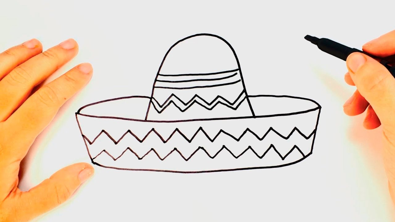 1280x720 How To Draw A Mexican Hat Mexican Hat Easy Draw Tutorial