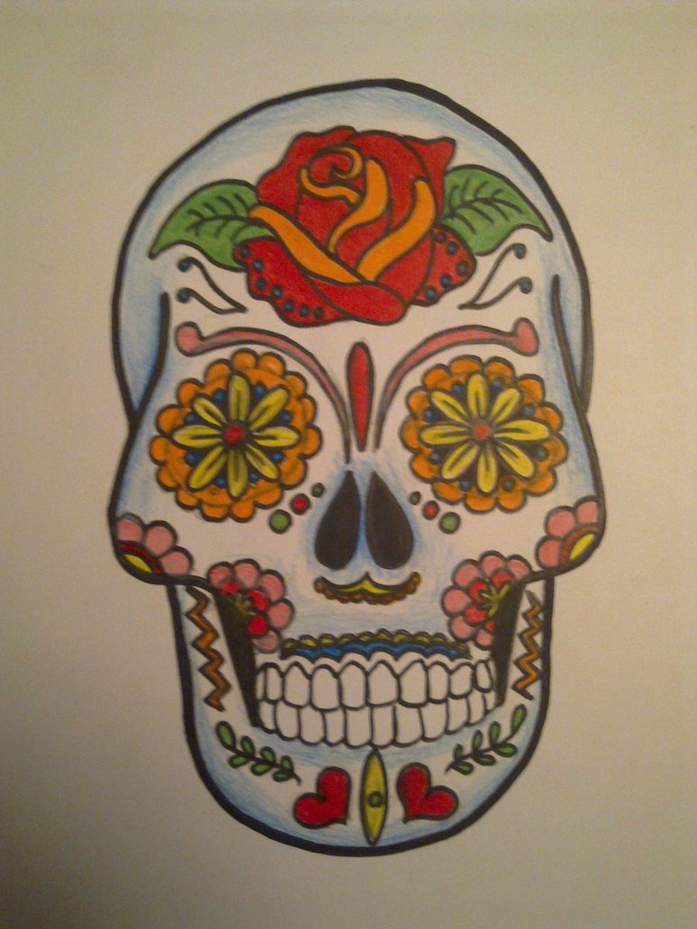 Mexican Sugar Skull Drawing at GetDrawings | Free download