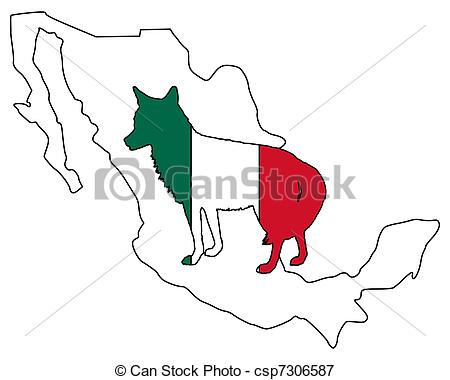 450x380 Coyote Mexico Vectors Illustration