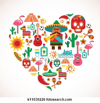 350x360 Mexican Man, Woman And Cactus Kid Drawing