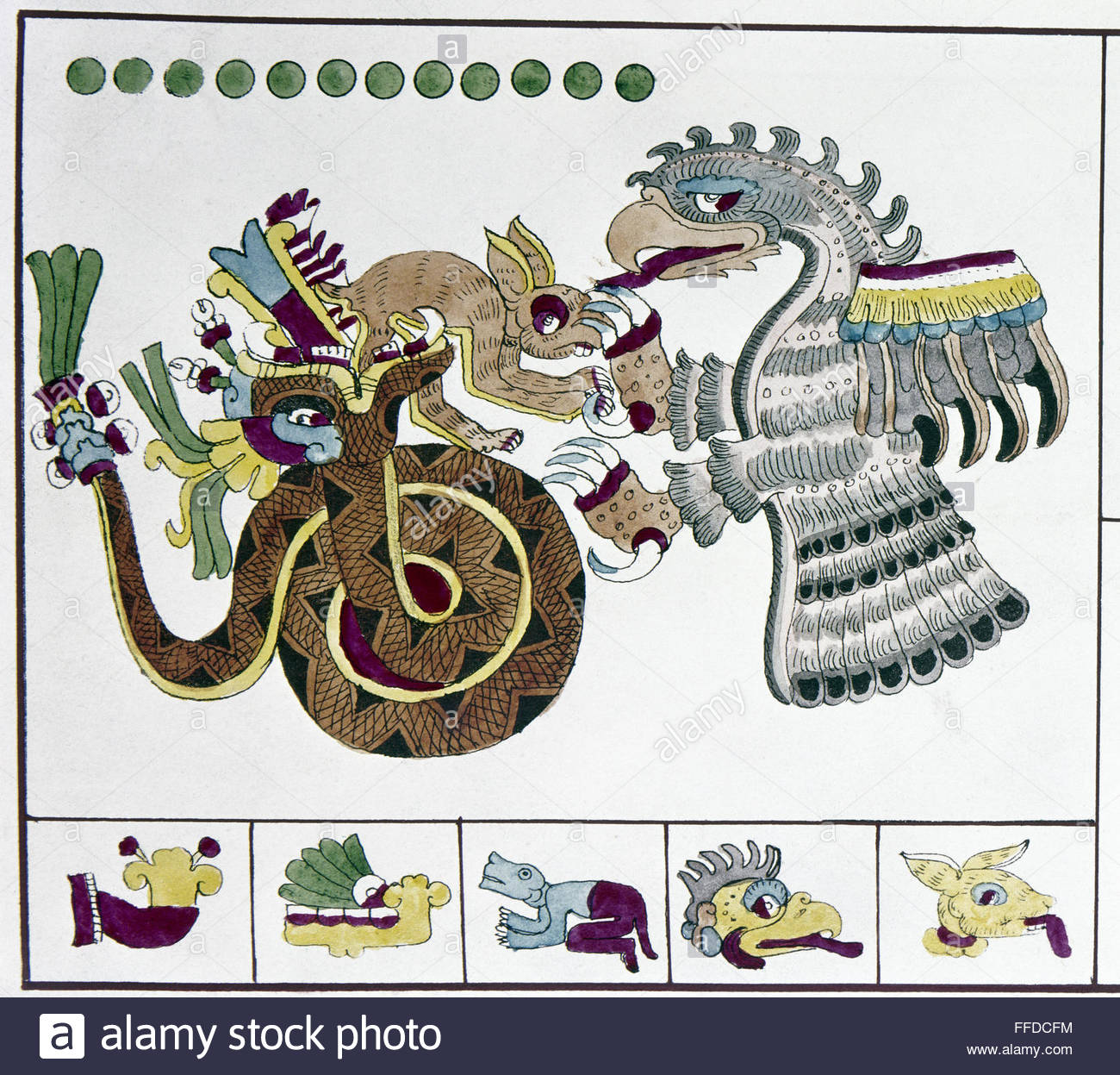 1300x1247 Mexico Aztec Drawing. Naztec Drawing Of A Serpent And Eagle