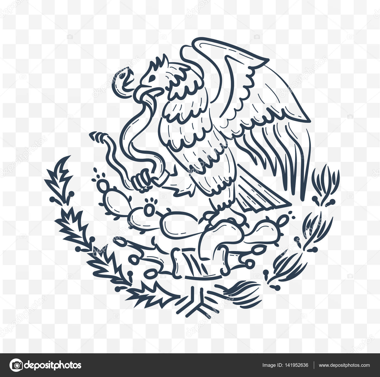1600x1590 Mexico Coat Of Arms Stock Vector Rodnikovay1