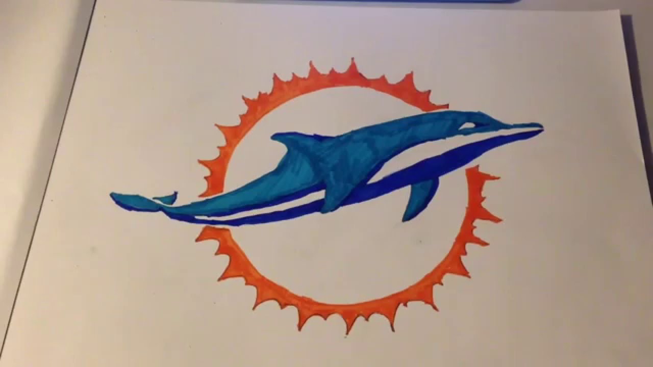1280x720 How To Draw The Miami Dolphins Logo
