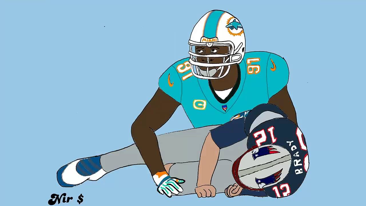 1280x720 Miami Dolphins Cameron Wake Drawing Speed Art
