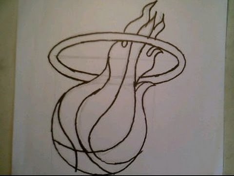 480x360 How To Draw The Miami Heat Logo Easily Step By Step Nba Finals