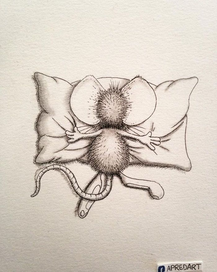 700x875 Pencil Drawings Mouse Adventures Rikiki Loic Apredart 12