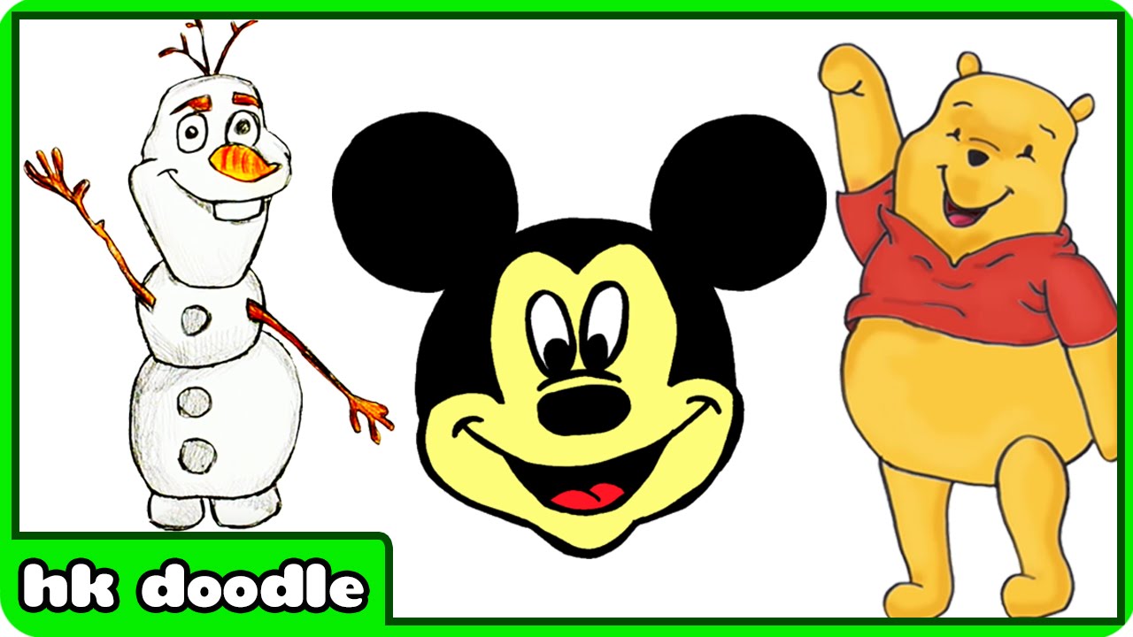 1280x720 How To Draw Mickey Mouse Amp Many More Disney Characters Easy