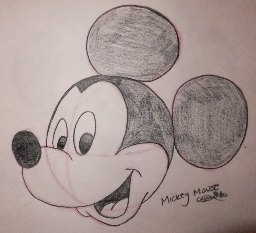 900x818 Mickey Mouse Drawing By Chloesmith8