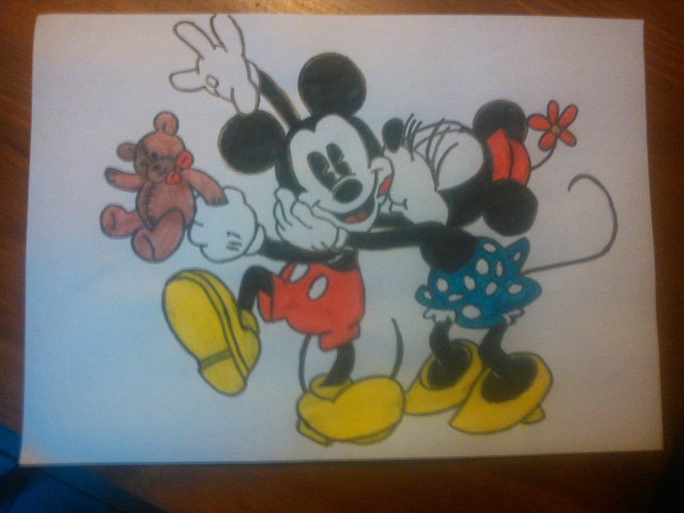 960x720 Mickey And Minnie Mouse Drawing By Liesannevanede