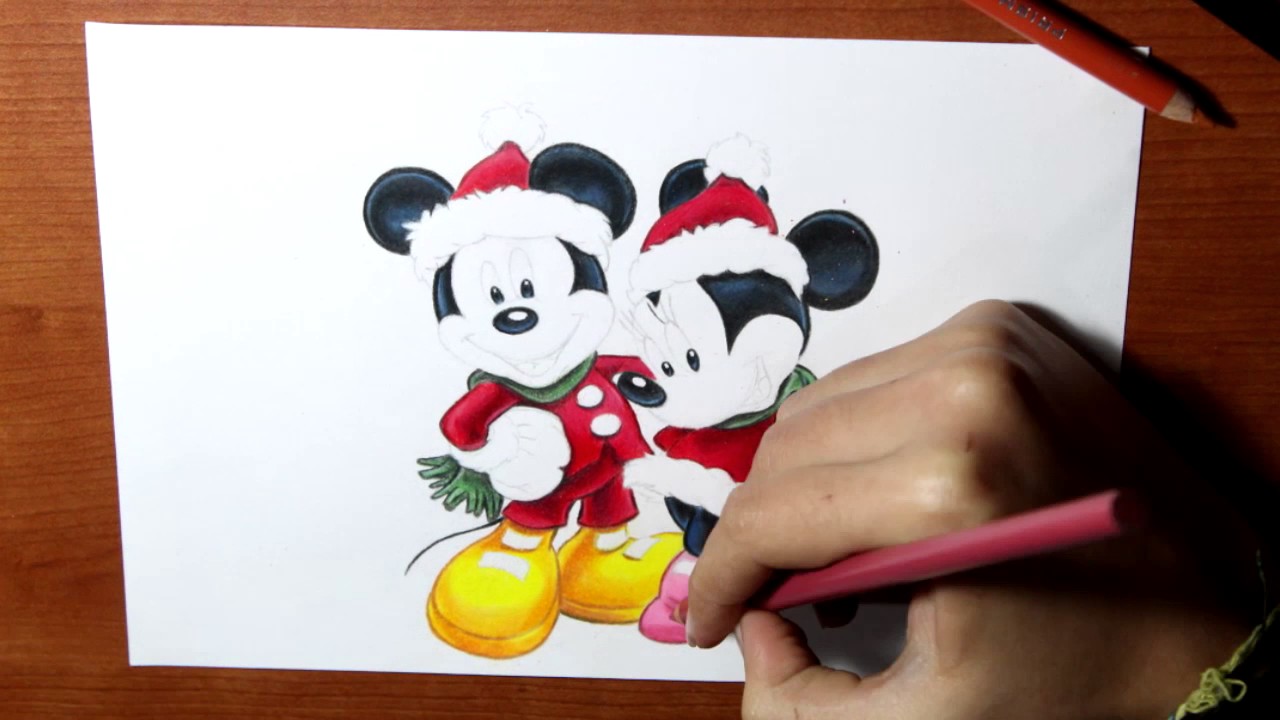 1280x720 Drawing Mickey Mouse And Minnie