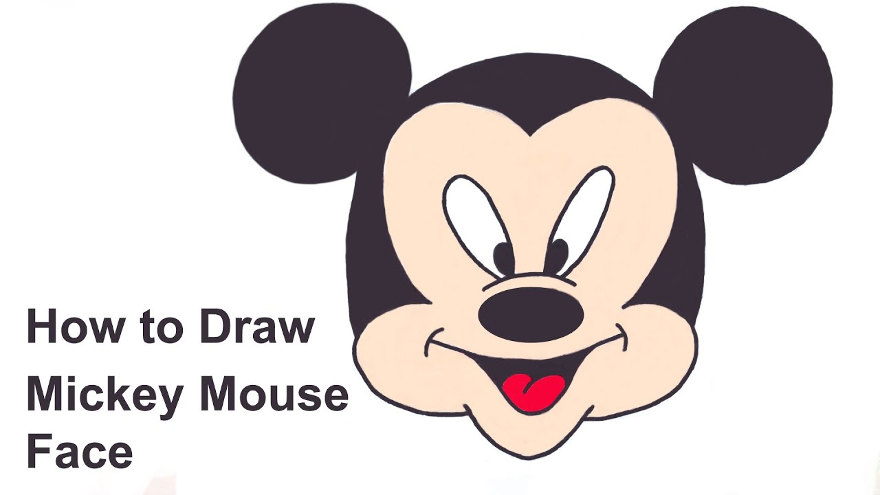 1280x720 Mickey Mouse Drawing Face How To Draw Mickey Mouse Face