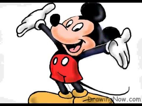 480x360 Drawing How To Draw Mickey Mouse Step By Step For Kids Youtube