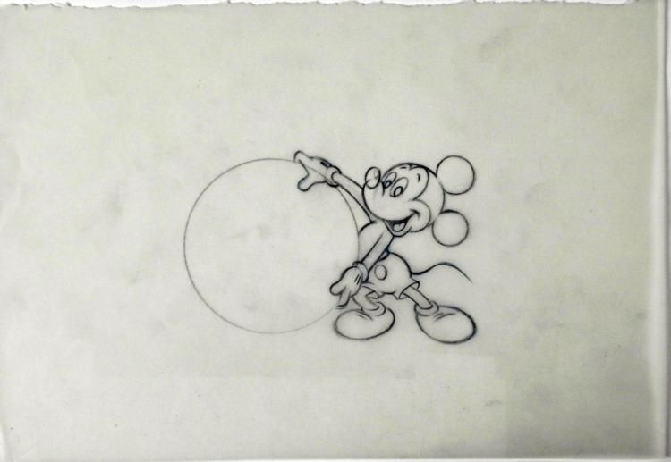 750x517 Original Drawing Disney Mickey Mouse Animation Big Ball