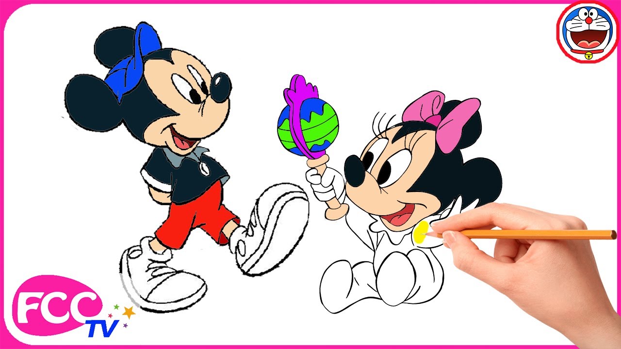 1280x720 Mickey Mouse Easy Drawing For Kids And Learning Color