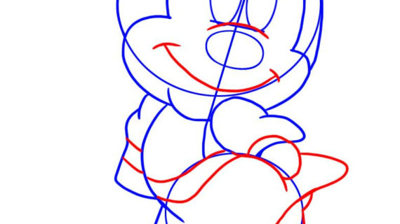 570x320 Minnie Mouse Face Drawing Mickey Mouse Coloring Pages