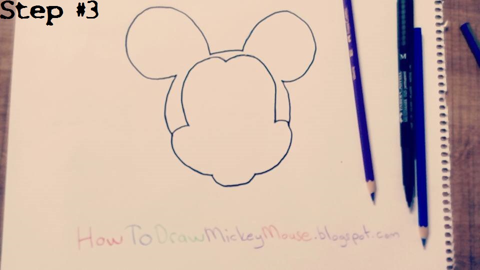 960x540 Coloring Pages Mickey Mouse Outline Drawing Para Y Large Head