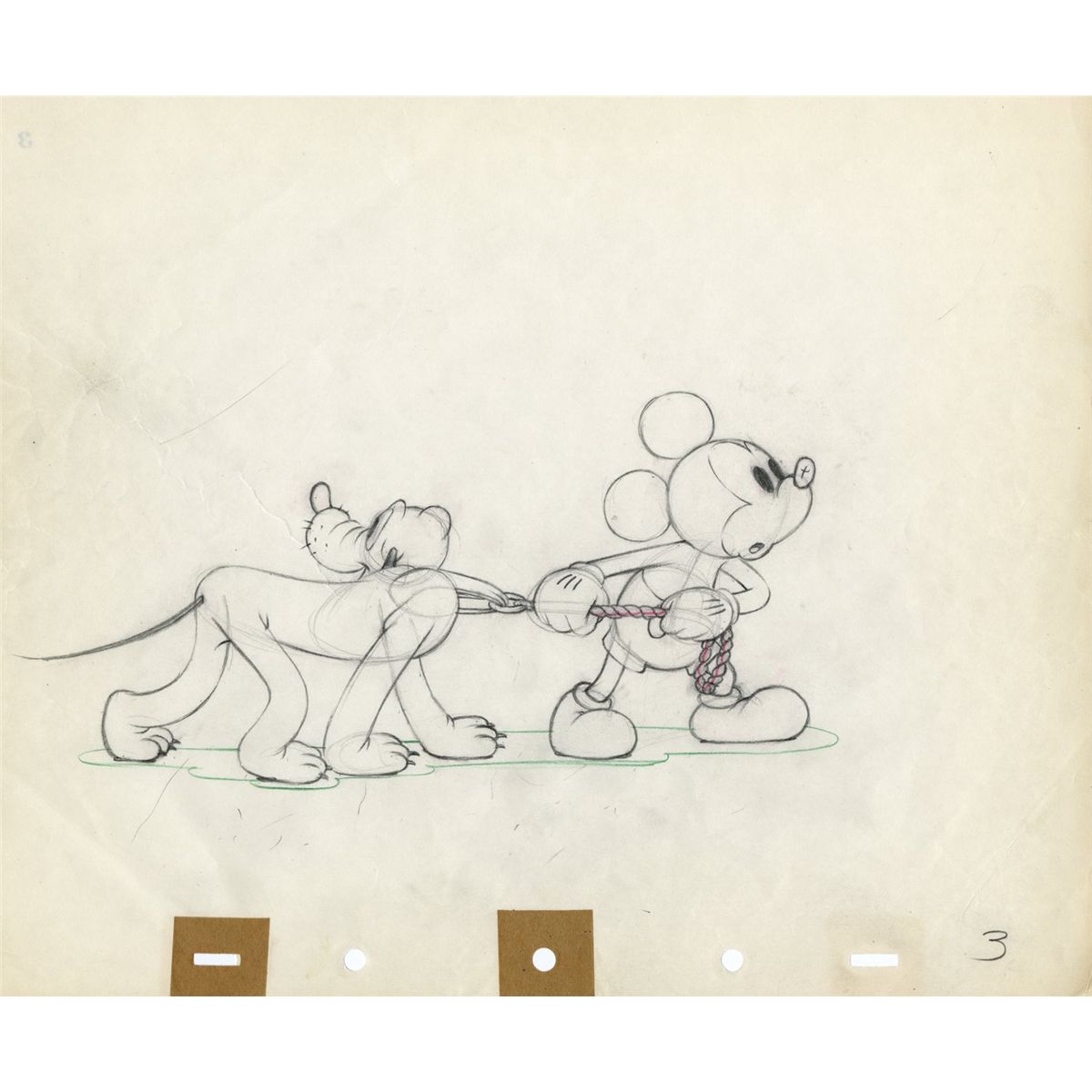1200x1200 Original Production Drawing Of Mickey Mouse And Pluto From Society