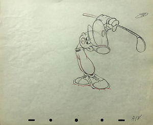 300x245 2 Disney Mickey Mouse Original Production Drawings Canine Caddy