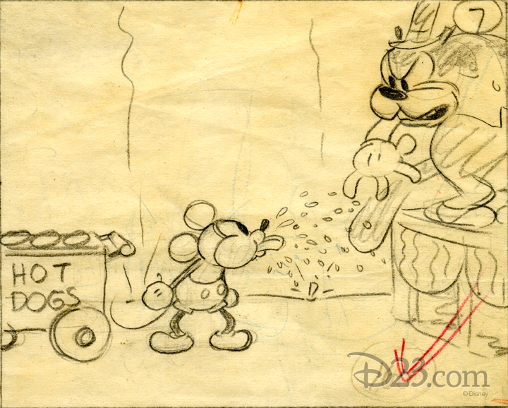 720x578 Vintage Storyboard Sketches Show Mickey's Speaking Debut In