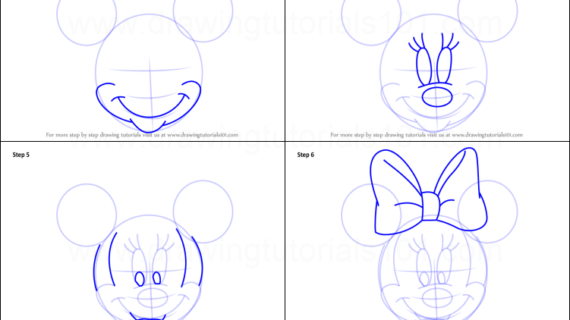 570x320 Minnie Mouse Drawing Step By Step How To Draw Minnie Mouse Face