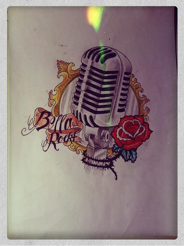 600x800 Old Microphone Tattoo Drawing By Mibooo