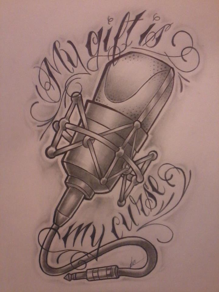 720x960 Microphone Tattoo Designs