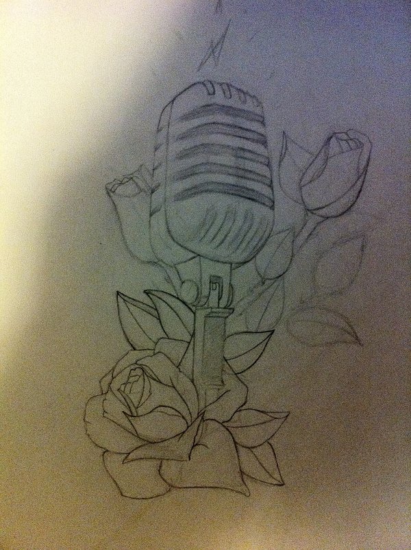 Microphone Tattoo Drawing at GetDrawings | Free download