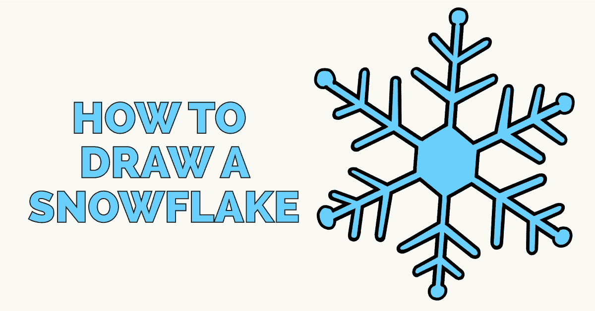 1200x628 How To Draw A Snowflake