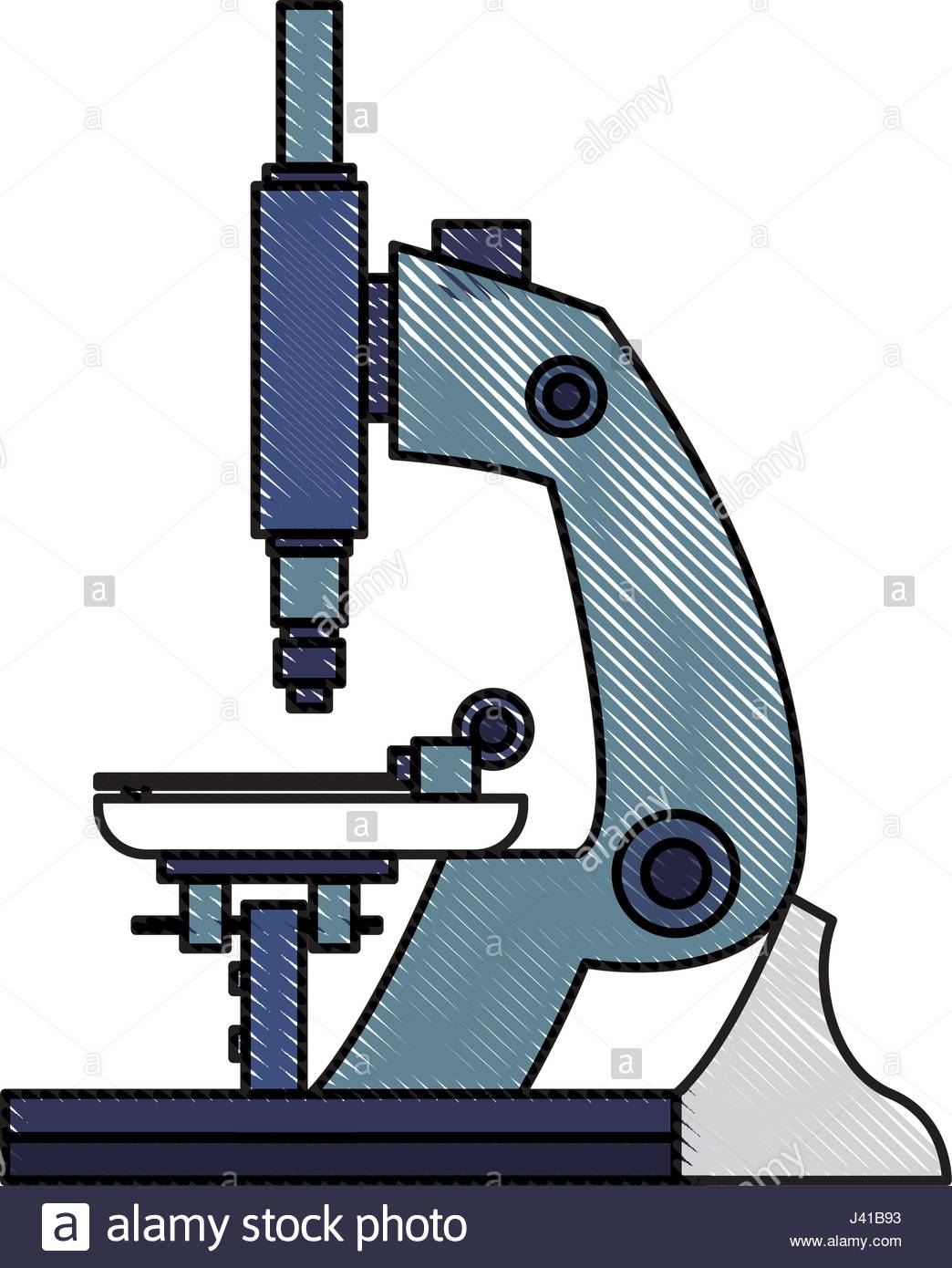 1044x1390 Science Laboratory Microscope Equipment Drawing Graphic Vector