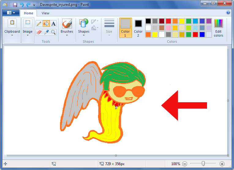 764x557 How To Draw A Sprite (Microsoft Paint) 6 Steps (With Pictures)