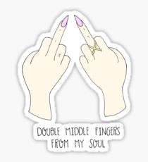 210x230 Pink Middle Finger Drawing Stickers Redbubble