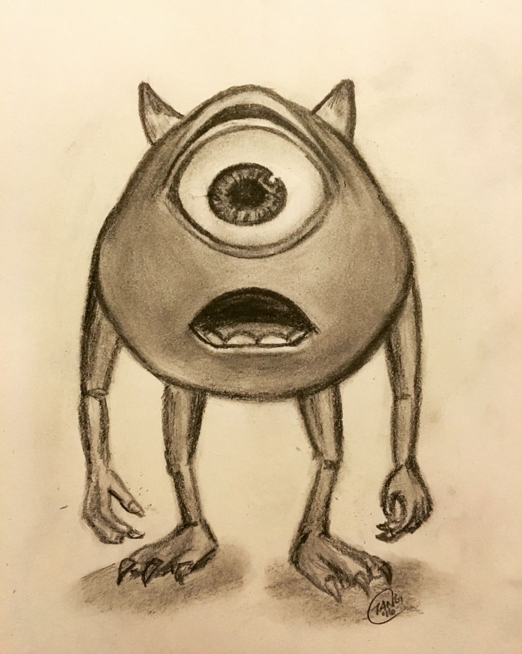 1066x1334 Mike Wazowski From Monsters Inc Art