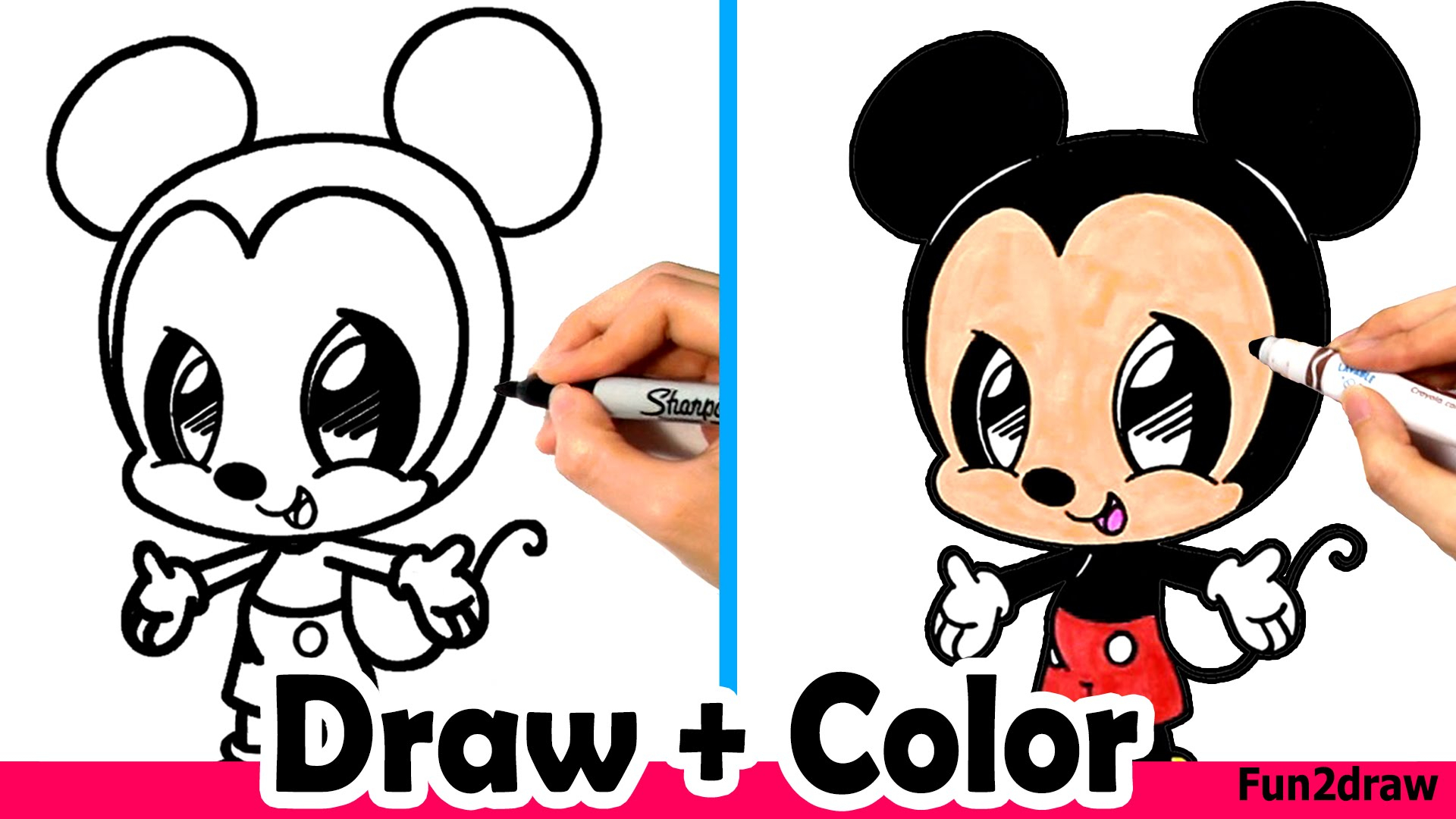 1920x1080 Step By Step Mickey Mouse Drawing