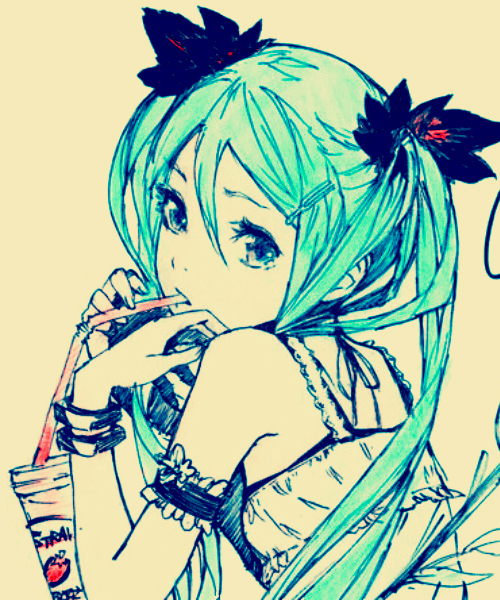 500x600 Miku Hatsune Drawing By Neki844