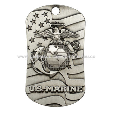 360x360 Taiwan Custom Made Metal Military Dog Tags, Used For Men'S