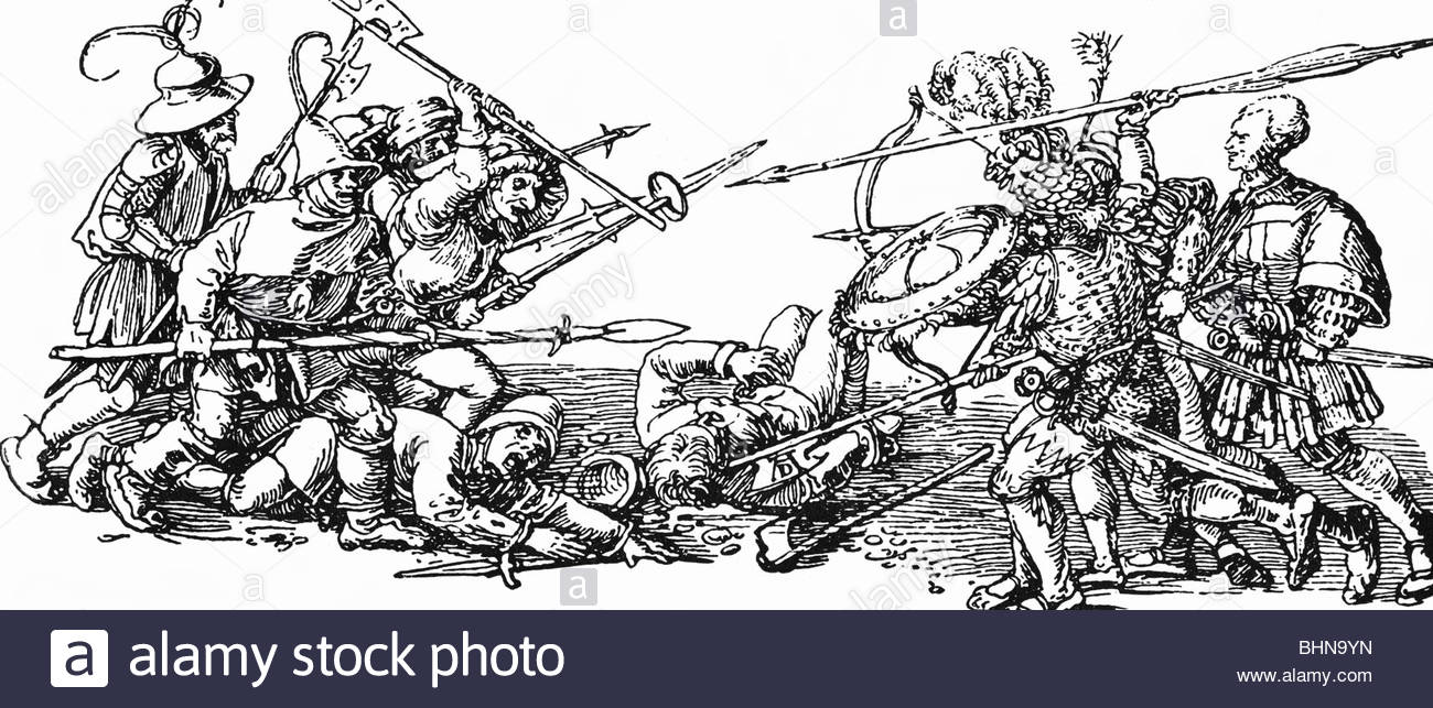 1300x643 Military, Landsknechts, Mercenaries Fighting Against Rebellious