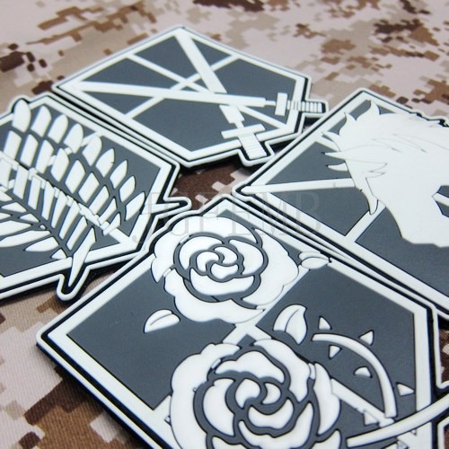 500x500 Luminous Attack On Titan Military Police Corps 3d Pvc Patch Pb675