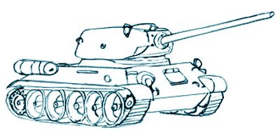 400x199 Drawing A Military Tank, Step 6 How To Draw Instructions