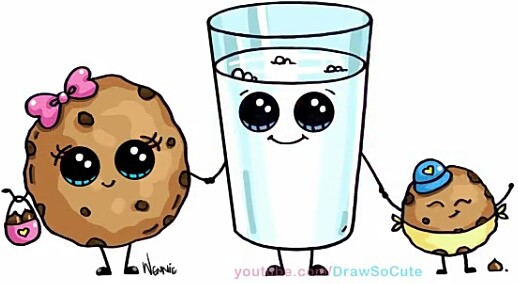 518x284 Milk Amp Cookies Artdrawings Milk Cookies, Kawaii