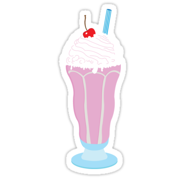 375x360 Milkshake Stickers By Miss Terious Redbubble