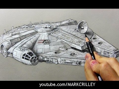 480x360 Drawing Time Lapse The Millennium Falcon
