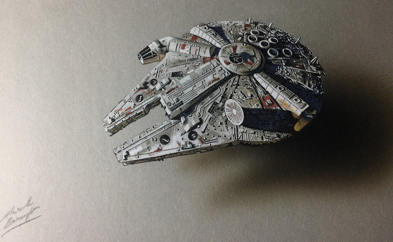 800x494 Millennium Falcon Star Wars Drawing