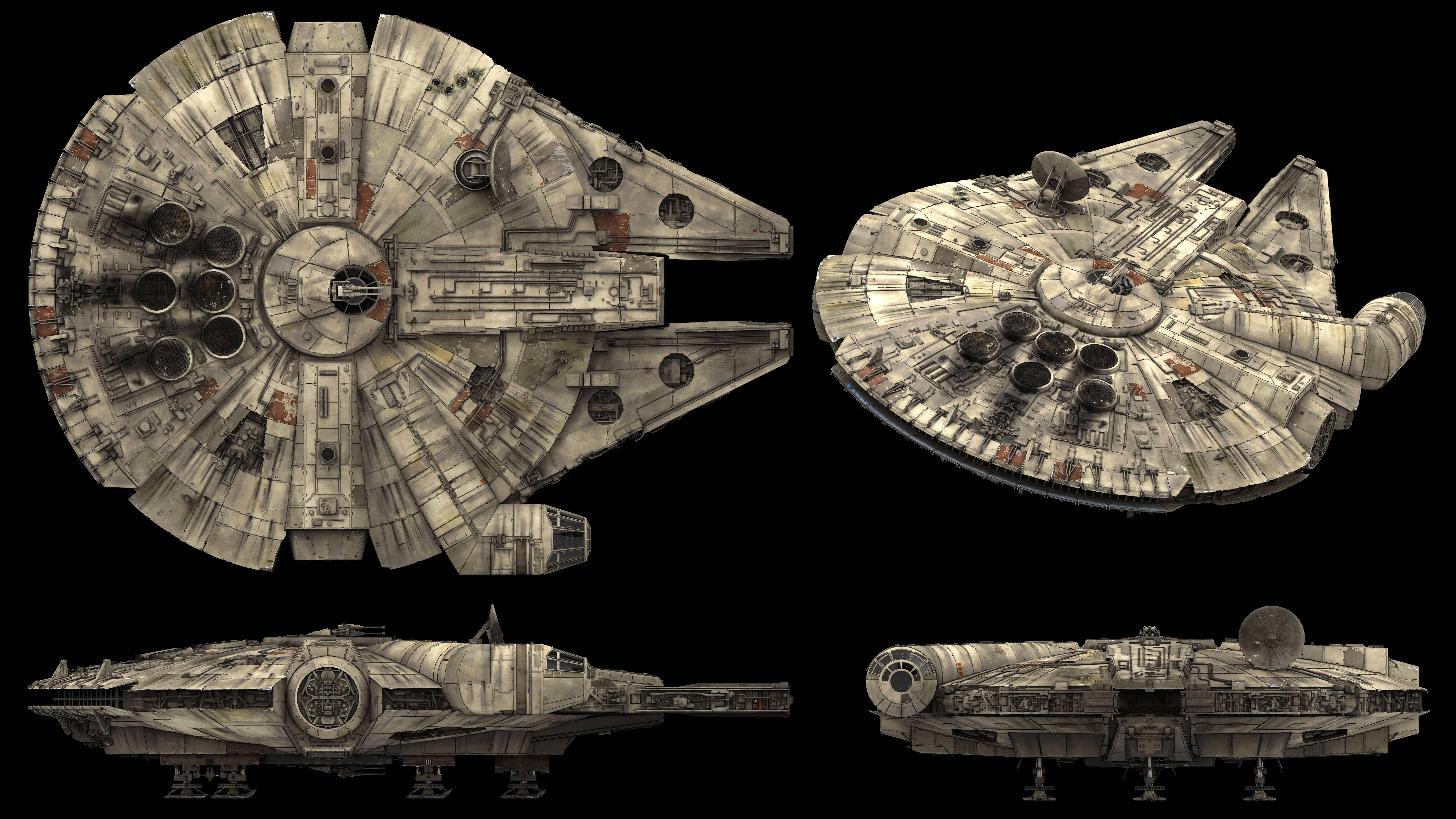 Schematics Of The Millennium Falcon